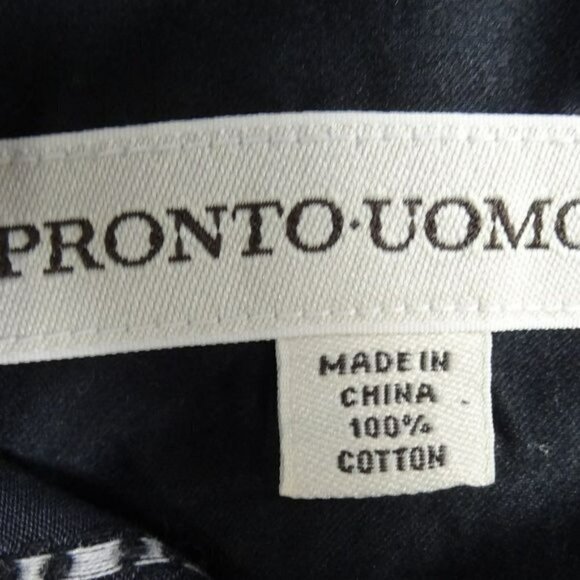 Pronto Uomo Back w/ Dot Lines Dress Shirt Size Large - Picture 4 of 5